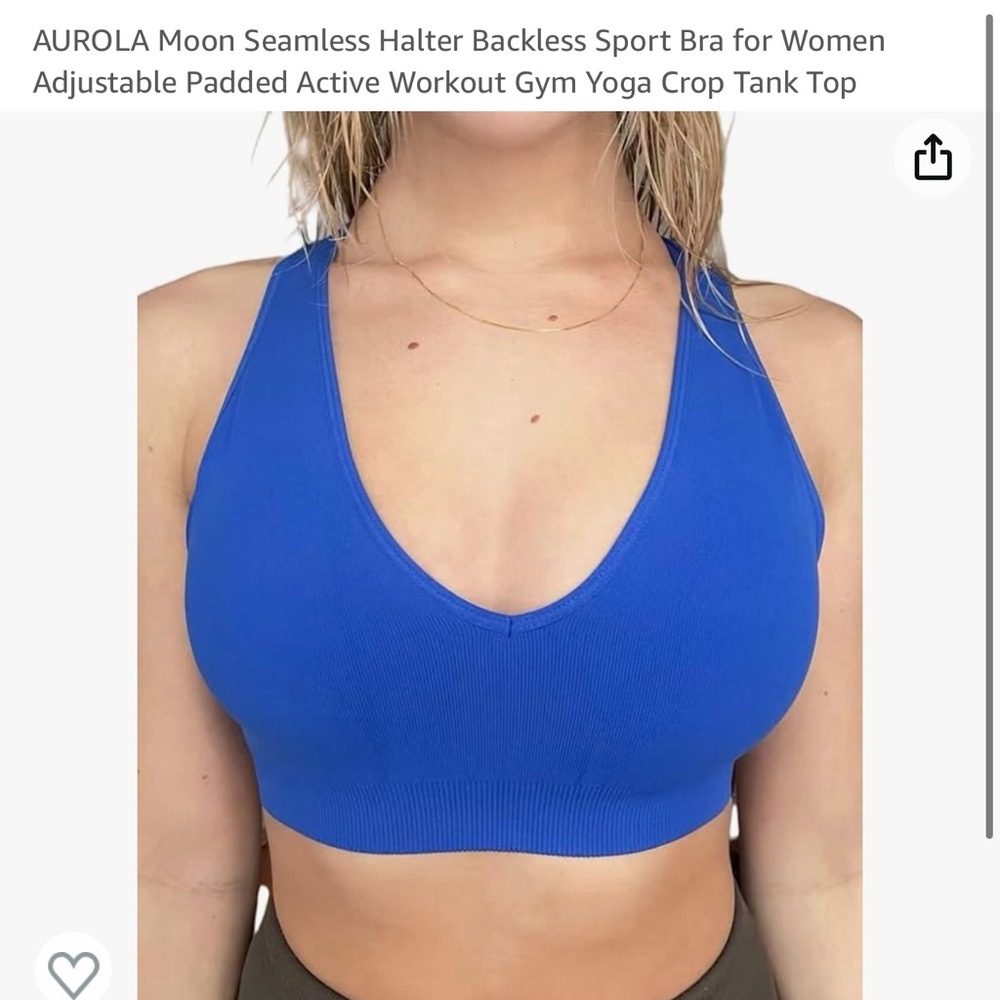 Aurola Klein Blue Halter Sports Bra